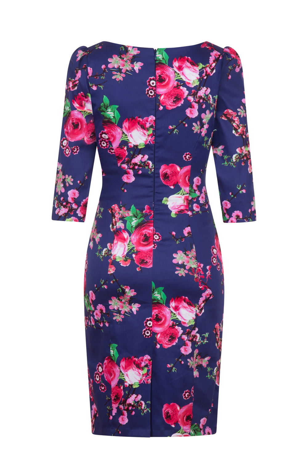 Midnight Garden Floral Wiggle Dress